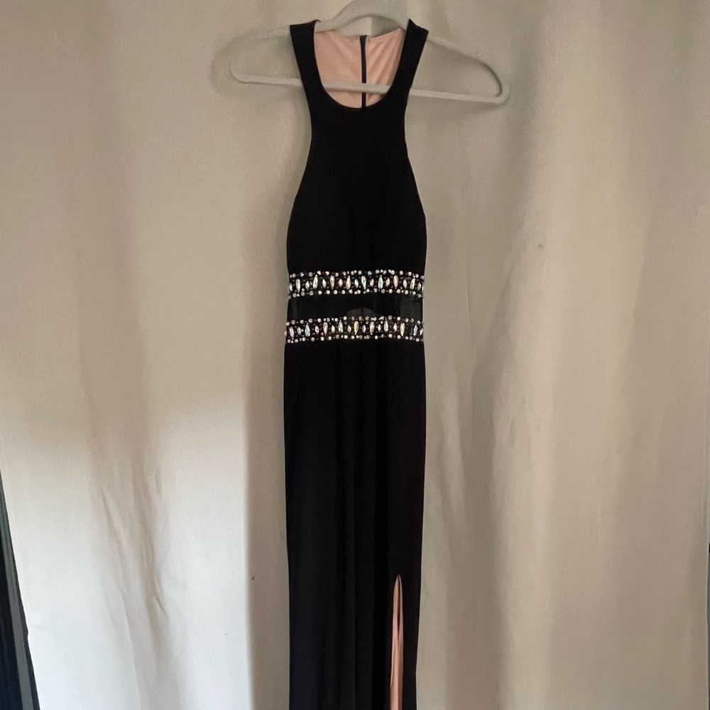 Beautiful studded black dress- no alterations- get ready to dance all night!
